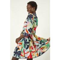 Roman Women's Abstract Print Button Shirt Dress | Size: 16