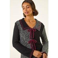 Roman Women's Collared Textured Stitch Knit | Size: 12