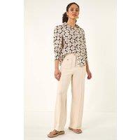 Roman Women's Pocket Button Smart Trousers in Cream | Size: 18