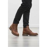 CATESBY ENGLAND Men's Bracken Premium Leather Lace Up Boots in Light Brown | Size: 8