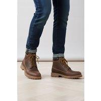 CATESBY ENGLAND Men's Bracken Premium Leather Lace Up Boots in Brown | Size: 10