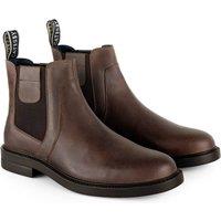 CATESBY ENGLAND Men's Oliver Leather Casual Chelsea Boots in Dark Brown | Size: 12