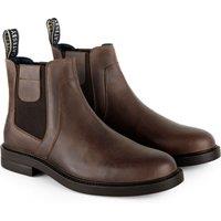 CATESBY ENGLAND Men's Oliver Leather Casual Chelsea Boots in Dark Brown | Size: 9