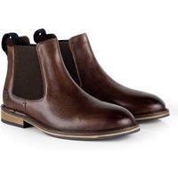CATESBY ENGLAND Men's Fenwick Leather Casual Chelsea Boots in Brown | Size: 10