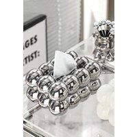 H&O Direct Stylish Ceramic Tissue Box Modern in Silver