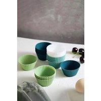 Living and Home 24pcs Reusable Silicone Muffin Baking Cups Multicolour in Blue