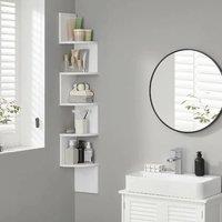 Dprodo Floating Wall Corner Shelf, Decorative Bookshelf in White | Size: 1 Pack