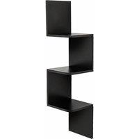 Dprodo Floating Wall Corner Shelf, Decorative Bookshelf in True Black | Size: 1 Pack