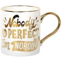 Lesser & Pavey Novelty Quote Mug - Nobody Is Perfect I'm Nobody | Size: 350ml