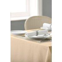 Vision Polyester Plain Coloured Tablecloth - Vanilla in Light Beige | Size: 137 cm x 178 cm