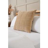 BHS Square Stitch Quilted Cushion in Beige | Size: Small