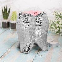 60 SECOND MAKEOVER Angel Wings Melt Burner Oil Melt Warmer Silver Tea Light