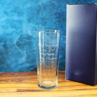 Uniqueful Personalised Engraved Senator Pint Glass Birthday Gift for Friend in Clear