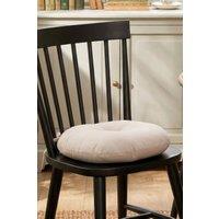 Dibor Set of 2 Traditional Grey Round Indoor Dining Chair Seat Pad Cushions Dia 40cm | Size: 40 cm x 40 cm