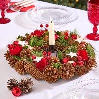 Dibor Starry Night Christmas Table Decoration Centerpiece Wreath 35cm