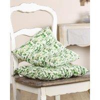 Dibor Set of 2 Green Leaf Print Indoor Dining Chair Seat Pad Cushions L40cm x W40cm | Size: 40 cm x 40 cm