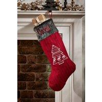 Dibor Luxury Red Nordic Tree Xmas Tree Christmas Gift Bag Christmas Stocking | Size: Medium