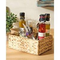 Dibor Traditional Style Water Hyacinth Kitchen Storage Utility Basket in Natural | Size: Medium