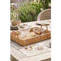 Dibor Traditional Water Hyacinth Medium Rectangular Serving Tray in Natural