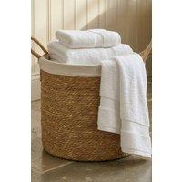 Dibor Natural Woven Seagrass Medium Indoor Storage Basket with Cotton Lining