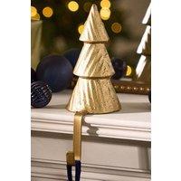 Dibor Gold Fir Tree Stocking Hook for Fireplace Christmas Stocking Holder | Size: 1 Pack