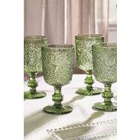 Dibor Set of 2 Luxury Spring Summer Bright Green Drinking Glass Wine Goblets Wedding Gift 300ml | Size: 2 Pack