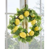 Dibor Classic Lemon Summer Door Wreath, Spring Wreath 50cm in Yellow