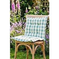 Dibor Set of 2 Green Gingham Summer Outdoor Garden Chair Seat Pad Cushions W40 x L40cm | Size: 40 cm x 40 cm
