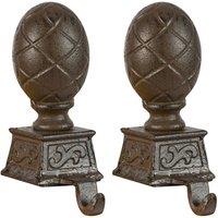 Dibor Set of 2 Antique Brown Artichoke Christmas Stocking Holder | Size: 2 Pack