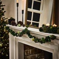 Dibor Woodland Green Xmas Table Decor Christmas Garland 1.2m | Size: Large