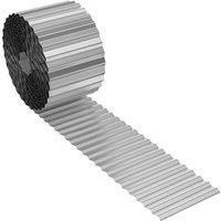 Marco Paul 3M Silver Galvanised Steel Garden Edging in Metallic Silver