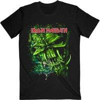 Rock Off officially Licensed Products Iron Maiden Final Frontier Green T-Shirt in Black | Size: XL