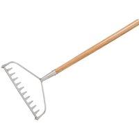Kent & Stowe Stainless Steel Garden Life Soil Rake in Beige