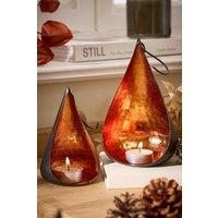 Dibor Set of 2 Copper Christmas Decoration Tealight Candle Holder
