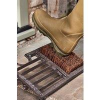 Dibor Cast Iron Free Standing Outdoor Garden Boot Brush & Scraper in Brown | Size: Medium