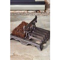 Dibor Traditional Ornate Cast Iron Outdoor Garden Boot Brush Scraper in Brown | Size: Medium