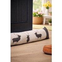 Dibor Traditional Grey Tweed Stag Decorative Door Stop Draft Excluder