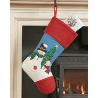 Dibor Set of 4 Patchy & Pete The Snowmen Xmas Tree Christmas Gift Bag Stocking | Size: 4 Pack
