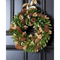 Dibor Forest Green Festive Xmas Decor Wreath Front Door Christmas Wreath 35cm