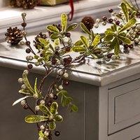 Dibor Copper Mistletoe Light Up Xmas Table Decoration Christmas Garland 1.6m | Size: Large