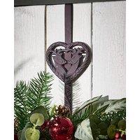 Dibor Kissing Deer Over Door Christmas Decoration Wreath Hanger Hook in Brown