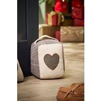 Dibor Traditional Delphina Heart Door Stopper Decorative Door Stop in Brown