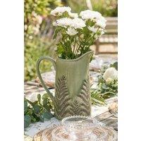 Dibor Sage Green Hallway Room Table Decor Ceramic Pitcher Jug Flower Vase | Size: Large