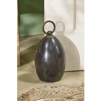 Dibor Contemporary Black Marble Door Stopper Heavy Weight Decorative Door Stop
