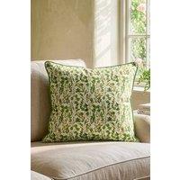 Dibor Meadowbrook Botanical Indoor Chair Sofa Cushion L50 x W50cm in Green | Size: 50 cm x 50 cm