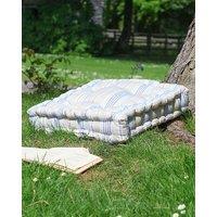 Dibor Giant Oxford Blue Striped Outdoor Garden Chair Seat Pad Cushion L50 x W50cm | Size: 50 cm x 50 cm