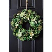 Dibor Vintage Style Hemlock Grove Festive Xmas Front Door Christmas Wreath 35cm in Green