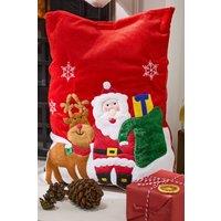 Dibor Festive Friends Red Santa Velvet Christmas Sack Gift Bag