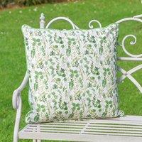 Dibor Vintage Botanical Green Garden Chair Bench Cushion L50 x W50cm | Size: 50 cm x 50 cm