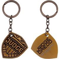2000 AD Judge Dredd Limited Edition Metal Badge Keyring in Metallics